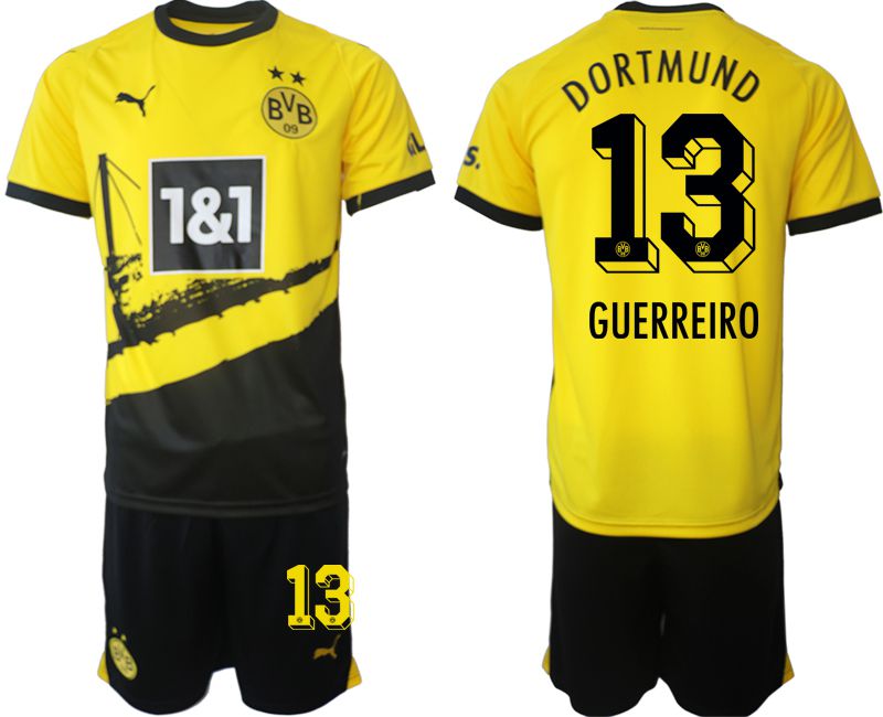 Men 2023-2024 Club Borussia Dortmund home yellow 13 Soccer Jersey